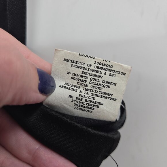 Jessica McClintock for Gunne Sax Black Gold V-Neck Mini Dress Juniors 5 - Picture 10 of 10